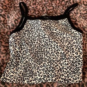 Blue cheetah print Belle tank